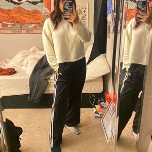 Unisex Black Addidas Track Pants